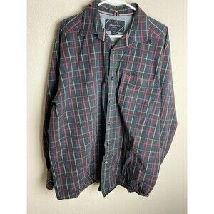 Ariat Pro Series Mens Button Down Shirt Black Plaid Size XL Long Sleeve Collared